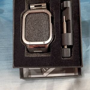 Apple Watch with Silver Frame